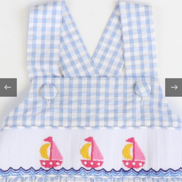 Southern Smocked Nautical Dress - Picture 2 of 9